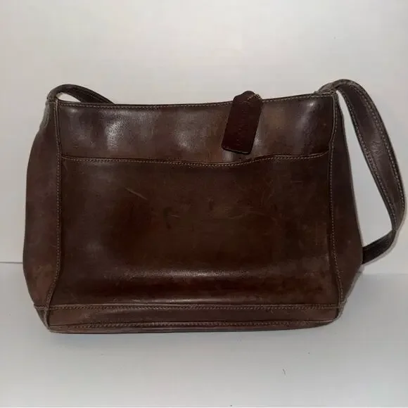VINTAGE COACH classic 90's Mahogany Leather Bleeker Shoulder Tote - Picture 7 of 7